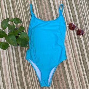 Light Blue One-Piece Swimsuit